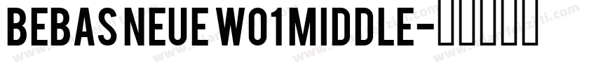 Bebas Neue W01 Middle字体转换